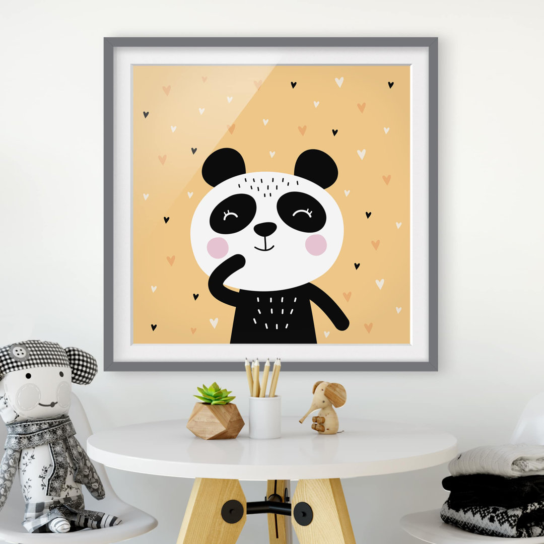 Gerahmter Grafikdruck The Happy Panda