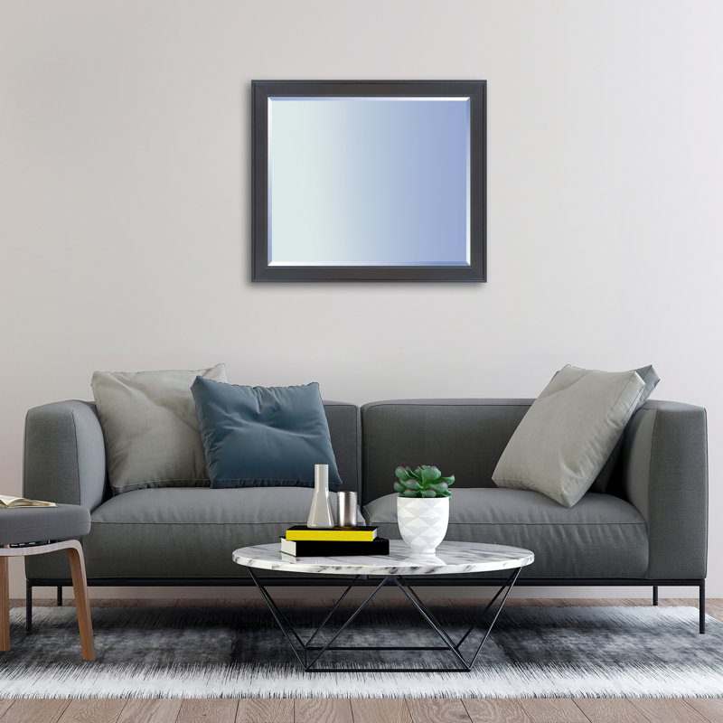 Miroir mural Emelly, 20 po x 24 po, Noir