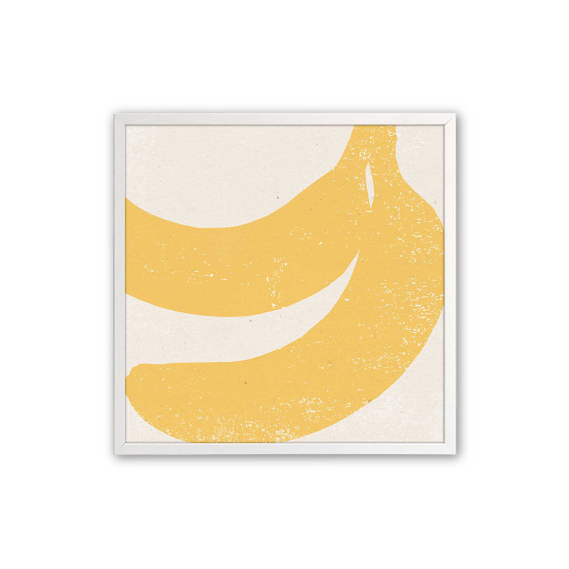 «Essence Of Banana», Cadre opaque blanc, H 21,5 po x l 21,5 po