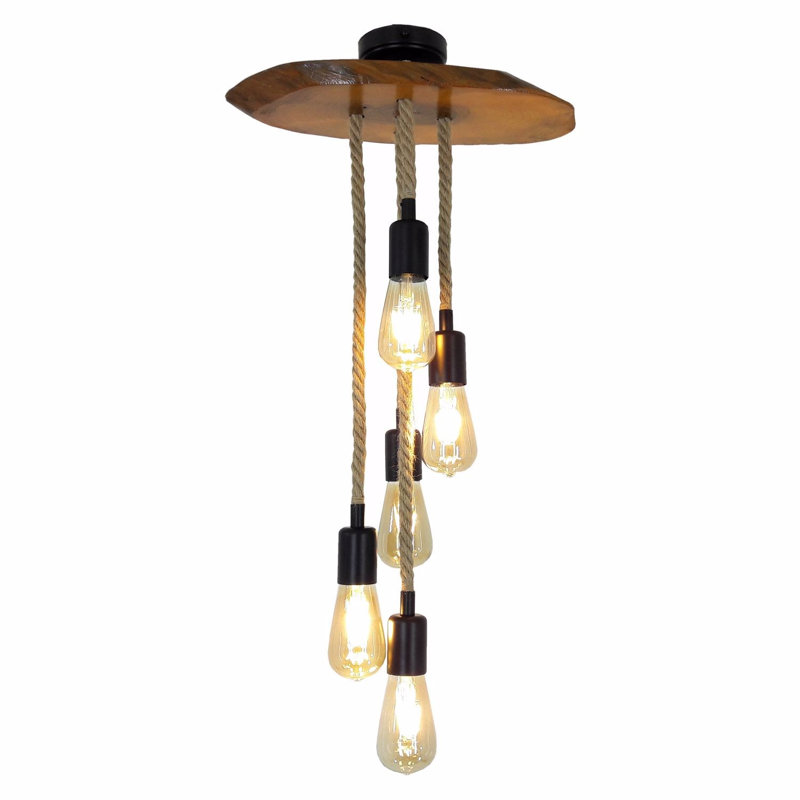 Luminaire suspendu grappe à 5 lumières Schell