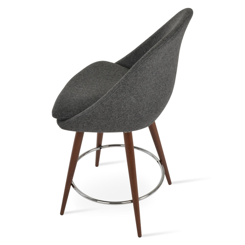 Tabouret Avanos, Tabouret de comptoir (siège d'une hauteur de 24 p, Noir