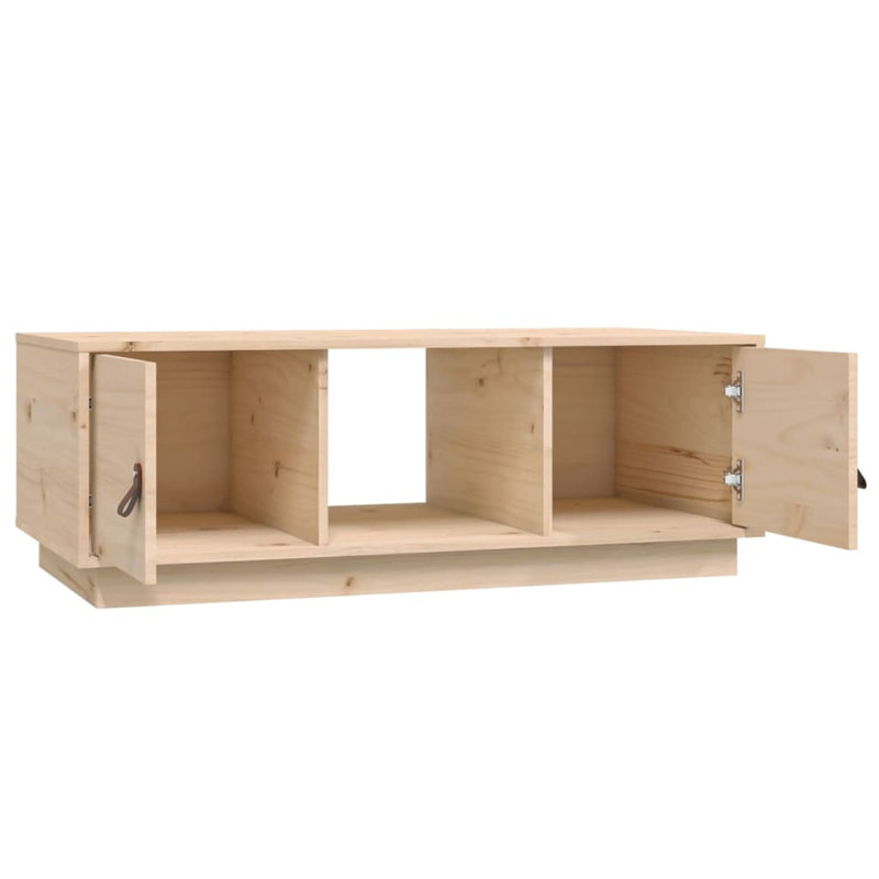 Kyralynn Solid Wood Solid Coffee Table with Storage, Natural