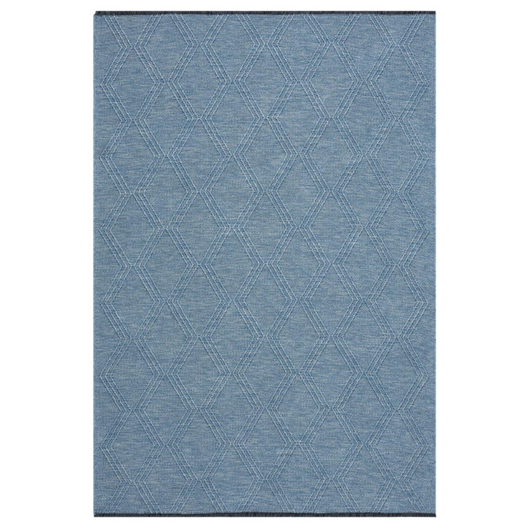 Modern Farmhouse Diamond Pattern Non-Slip Washable Rug