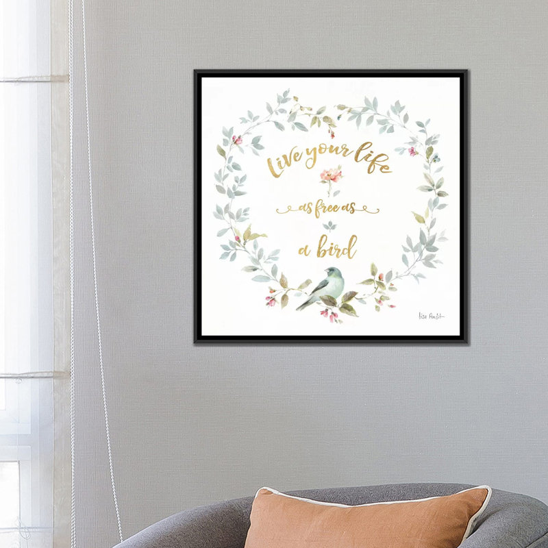 «Beautiful Romance XV», art textuel sur toile tendue, H 18 po x l 18 po x P 1,5 po, Toile avec cadre noir, Pas de tapis
