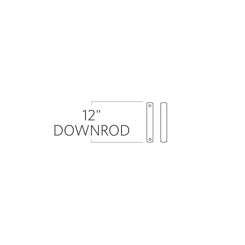 Ceiling Fan Downrods, 12'' H x 0.5'' W x 0.5'' D