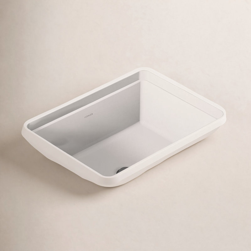 Under-Mount Bathroom Sink, White