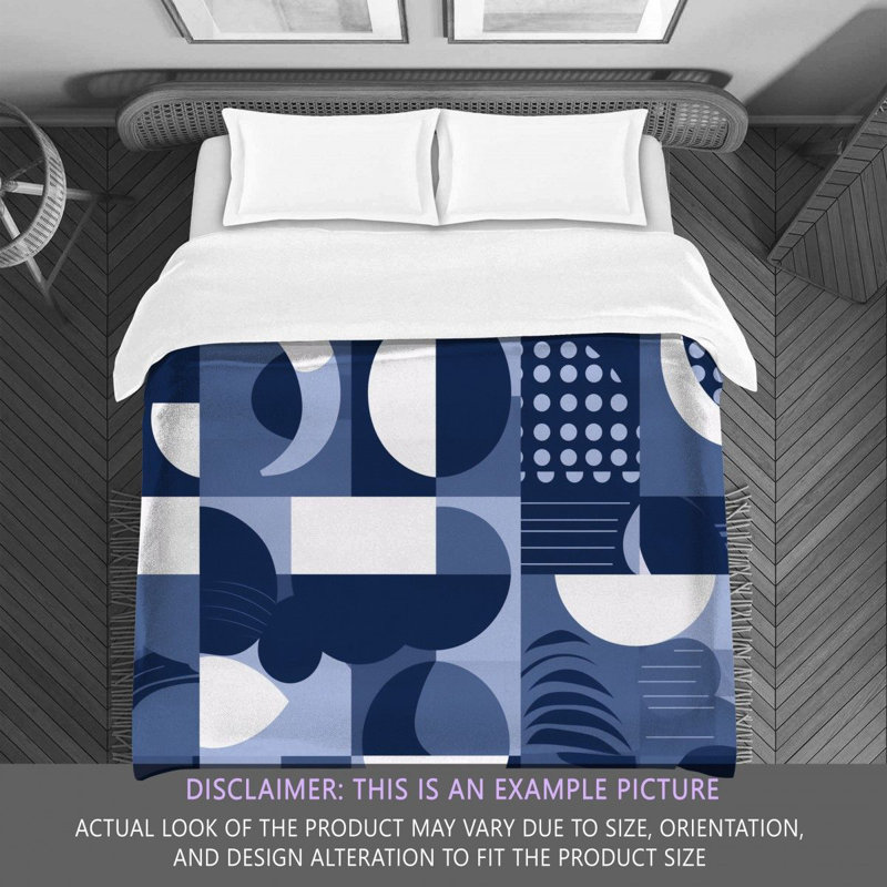 Funky Bedding, Twin Extra Long Comforter, Blue/Navy Abstract