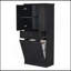 Bathroom Storage Cabinet With Two Laundry Baskets, Storage Cabinet With Doors And Drawer For Home, Black-63252415
