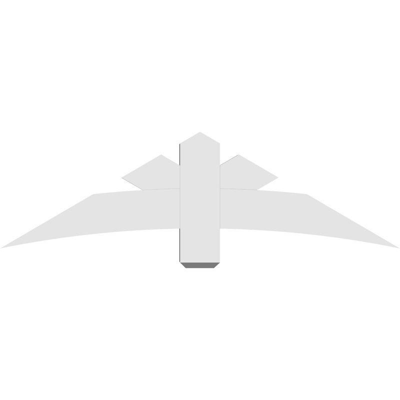 Support de pignon Alberta Alberta, H 17,5 po x l 60 po (pas 7/12), P 4 po x F 6 po, PVC