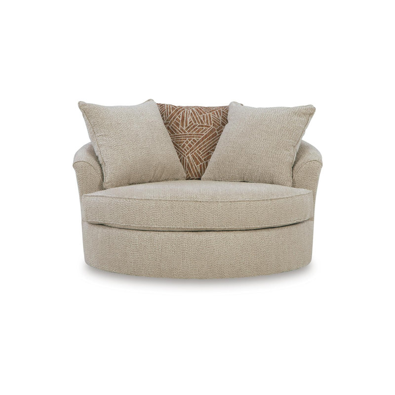 Fauteuil d'appoint surdimensionné et pivotant Seawright