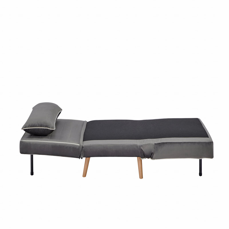 Ensemble de canapé-lit modulaire pliable Modern Velvet, Gris