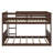 Twin Over Twin Floor Bunk Bed With Panelled Headboard And Footboard-1275586099