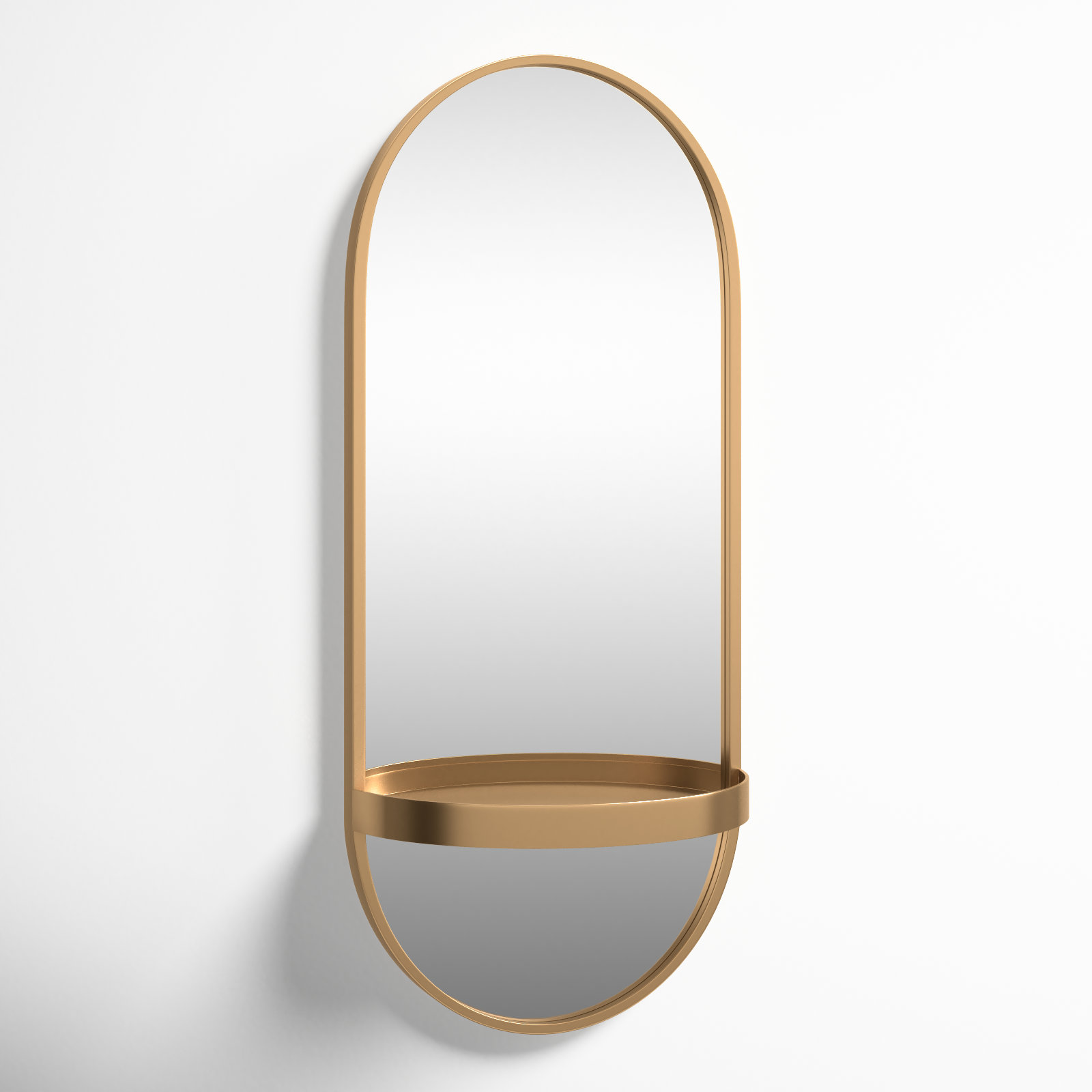 Lumi Accent Mirror, 38" H x 16" W, Beige