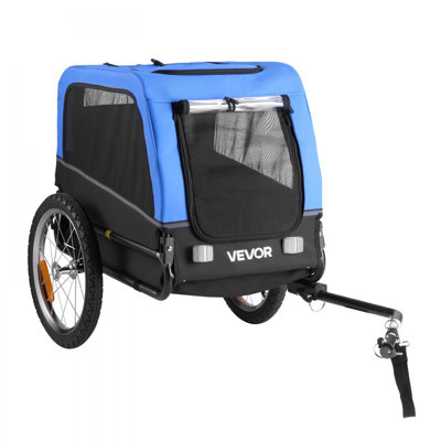 Dog Bike Trailer, Supports up to 66 lbs, Pet Cart Bicycle Carrier for Small & Medium Dogs, Easy Folding Frame with Quick Release Wheel, Universal Bicycle Coupler, Reflector, Flag, Internal Leash