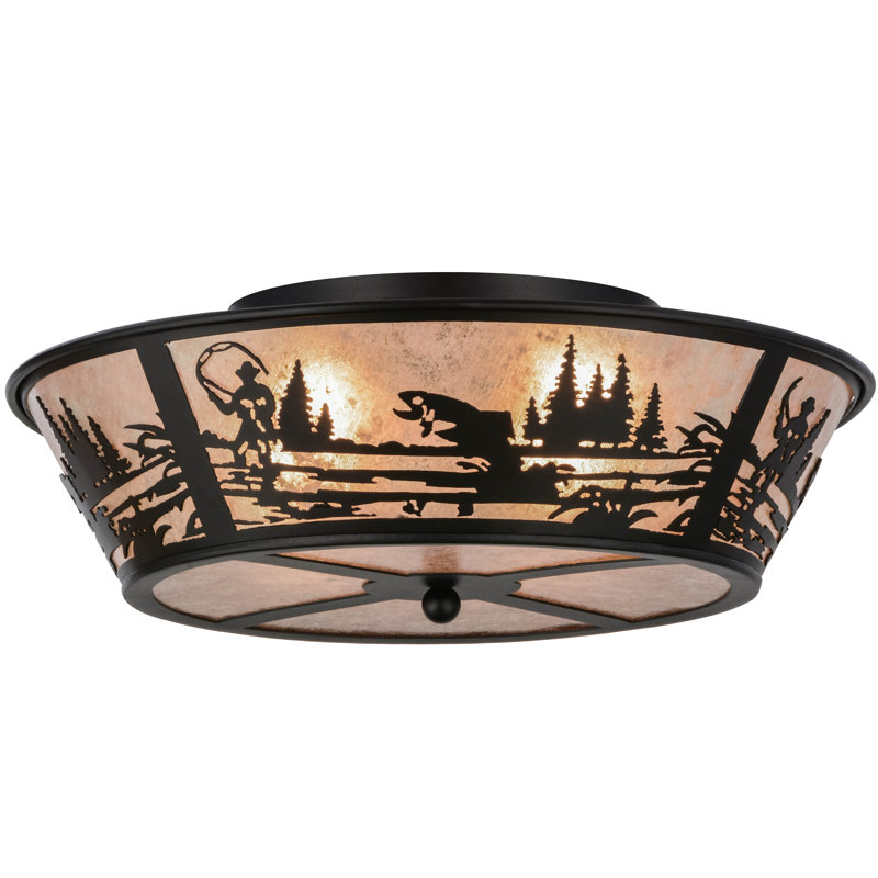 Rustic Lodge 4 - Light Flush Mount