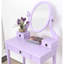 Ensemble coiffeuse et tabouret de maquillage Moniys-1867784846