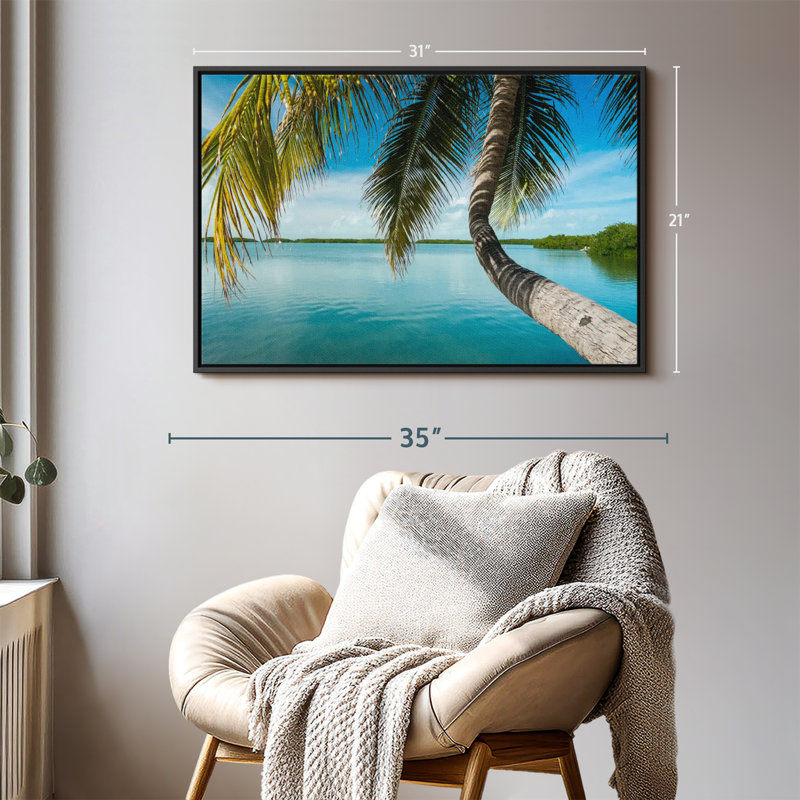 Plage «Palmier bord de mer», H 21 po x l 31 po