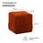 Brown Corduroy Foot Stool, Comfortable And Breathable Fabric, High Resilience Foam, Wooden Frame, Ready - To Use Out Of Box Soft Square Rest, For Comfort Breathability, Design, Multi Purpose Function-630676200