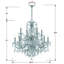 Lustre 12 lumières de style bougie Salgado avec détails en cristal-121847849