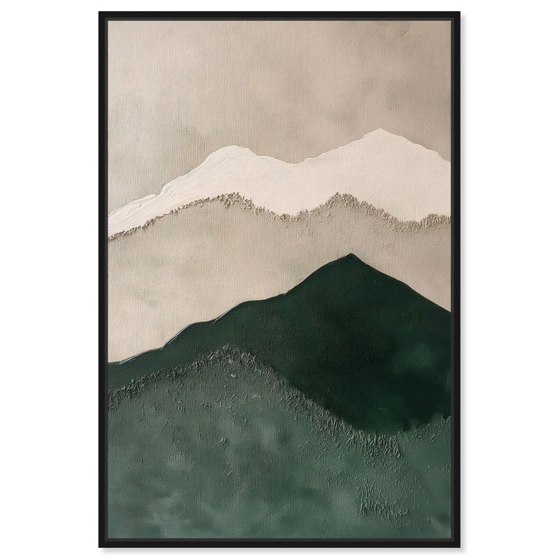 Green Dune Mirage Canvas Scenery Wall Art by Art Remedy, Black Framed, 16" H x 11" W