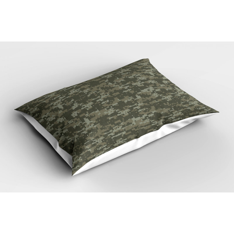 Camo Polyester Camouflage Sham Set, Twin