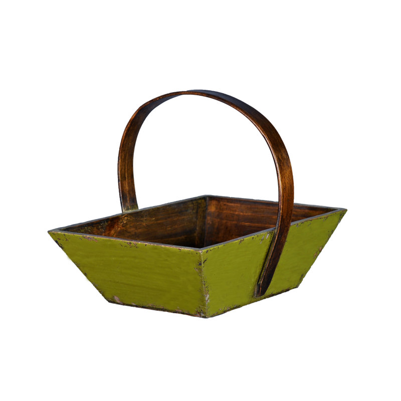 Panier à fruits avec poignée mandarine, vert