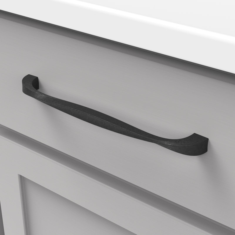 Twist Collection Handle Pull - 8-13/16" Center to Center Cabinet Pull Black Iron - Transitional Hardware for Drawers & Cabinets