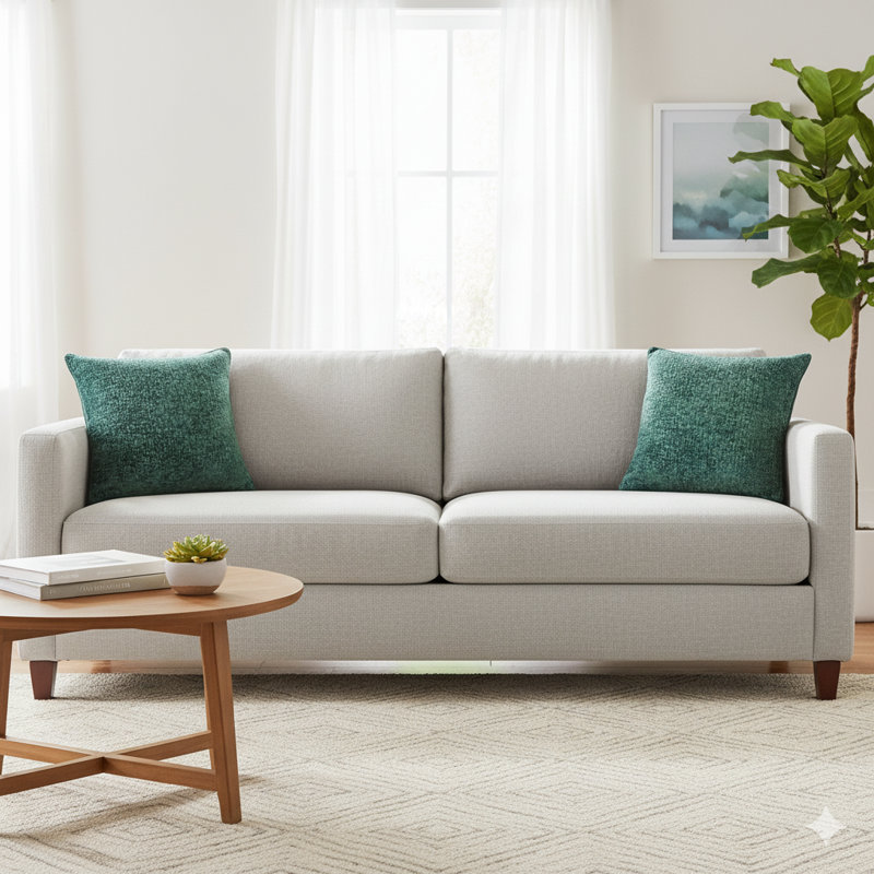 Square Cushion, Peacock