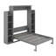 Lit escamotable double avec tablettes et DEL-1638913538