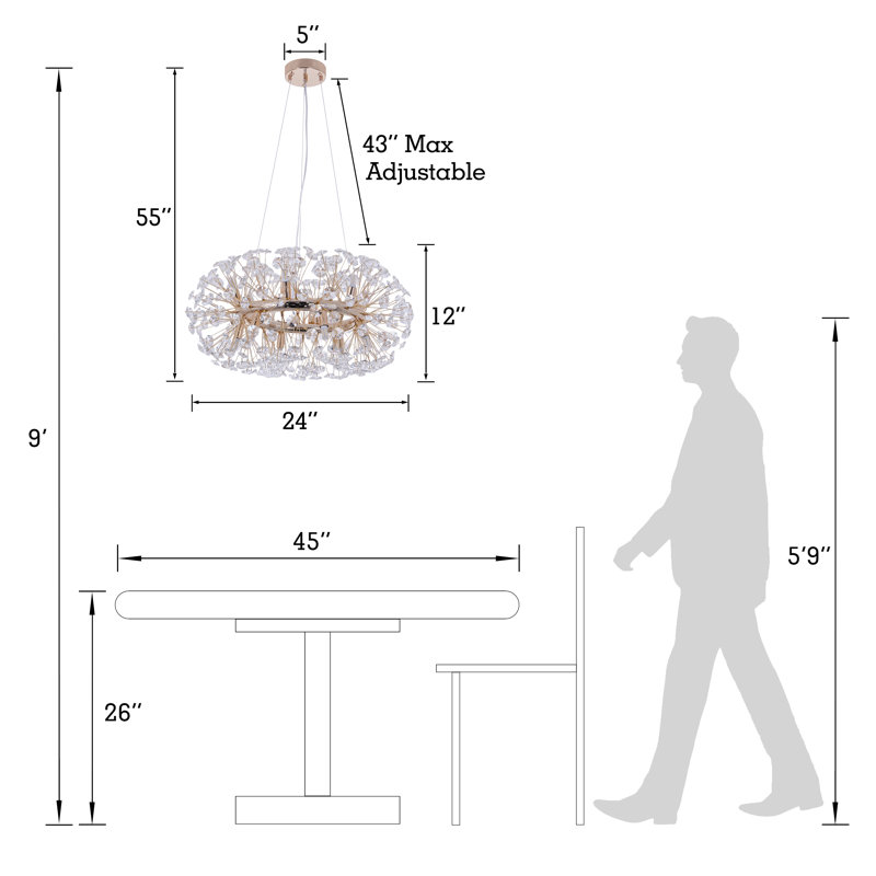 Firmina 12 - Light Dimmable Wagon Wheel Chandelier