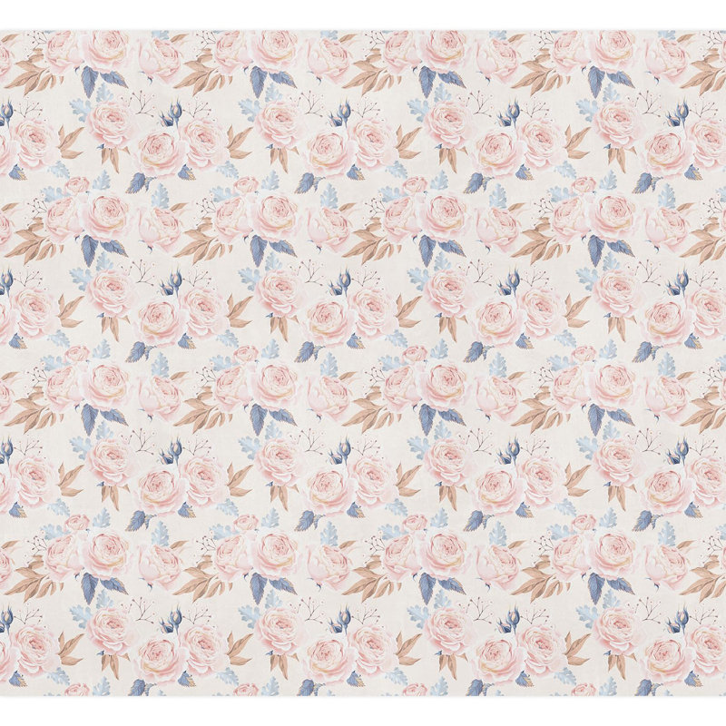 Bordure florale pelez et collez, L 132 po x l 144 po
