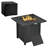 Square Propane Smokeless Fire Pit Table with Lid