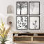 «Black and White Forest Tree Leaf Dandelion», reproduction imprimée sur papier, 4 pièces-97782180-97782183