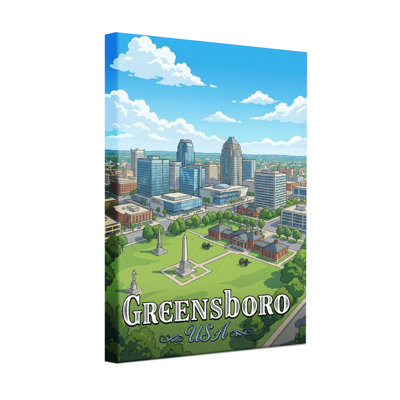 «Scenic & Cityscapes Greensboro Usa Cityscape», reproduction d'art