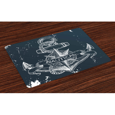 Courtney Nautical Knot Anchor Compass Placemat