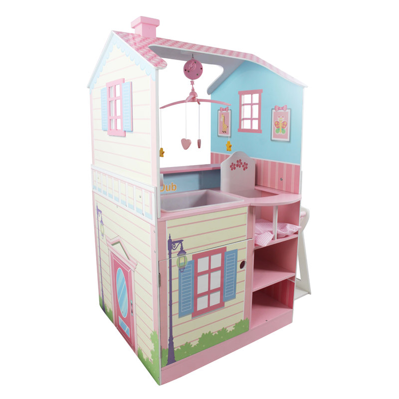 Teamson Kids Baby Dolls Changing Station Dollshouse with Storage, Multi