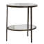 Catrine Metal Side Table with Bevelled Mirror Shelf