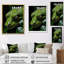 Serpent émeraude enroulé sur toile-97071407-97071406