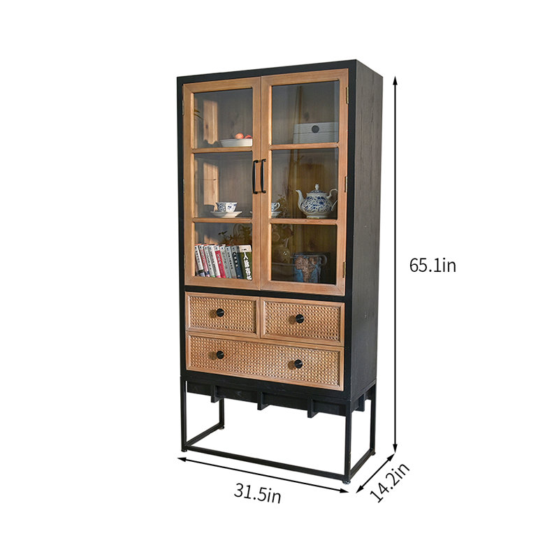 Bibliothèque simple en bois noir