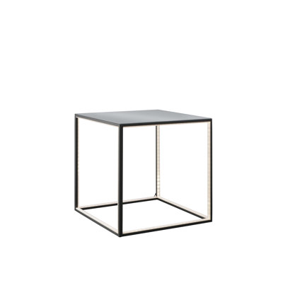 Beaudry Glass Top Frame End Table