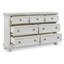Commode Robbinsdale blanc antique avec 7 tiroirs