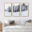 «Black and White Snow Capped Hills», photographie sur toile flottante 3 pièces-57581054-57581024