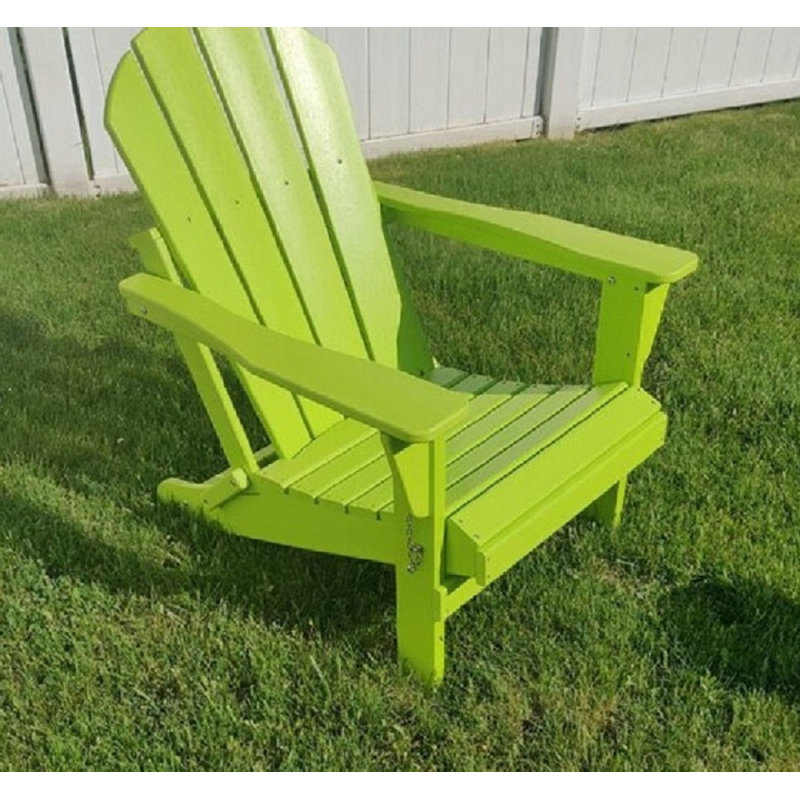 Chaise Adirondack pliante en plastique Lutie, Lime