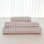Ensemble de draps en vichy, microfibre prélavée ultra-douce-111658153-113713686