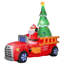 Décoration de Noël camion de pompiers de Noël avec lumières DEL gonflables