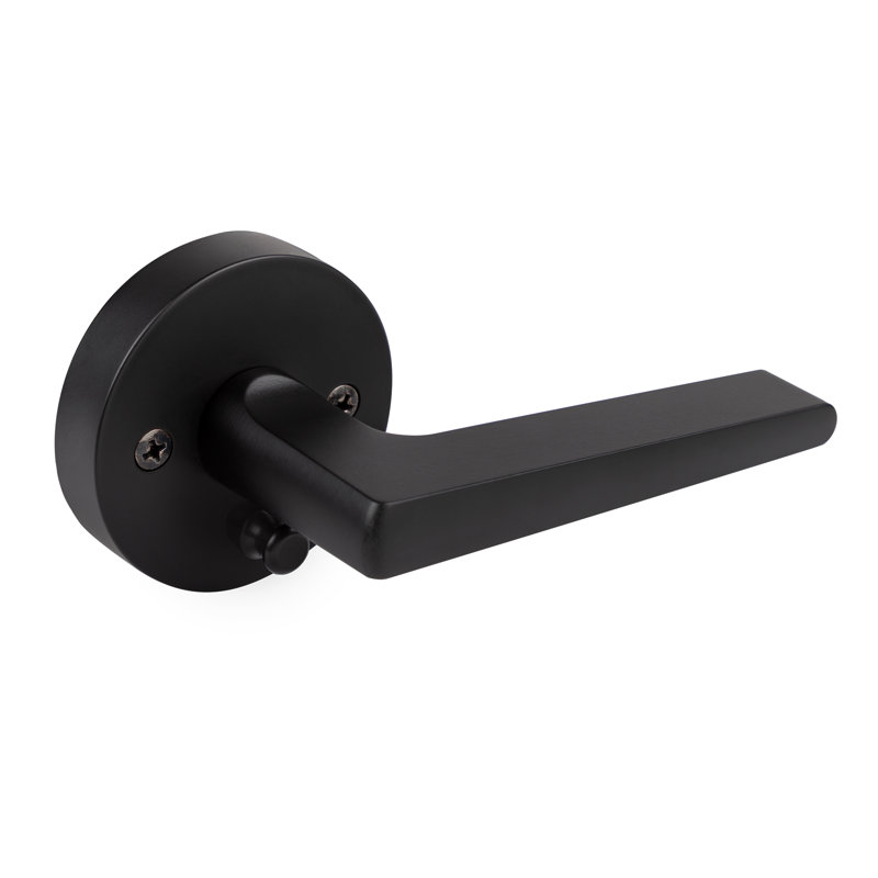 Levier d'intimité avec rosette ronde Livia, Noir mat