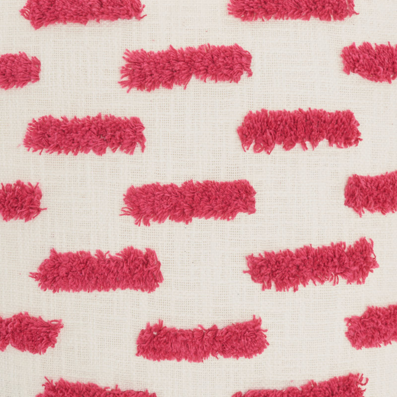 Cotton Reversible Throw Pillow, Hot Pink