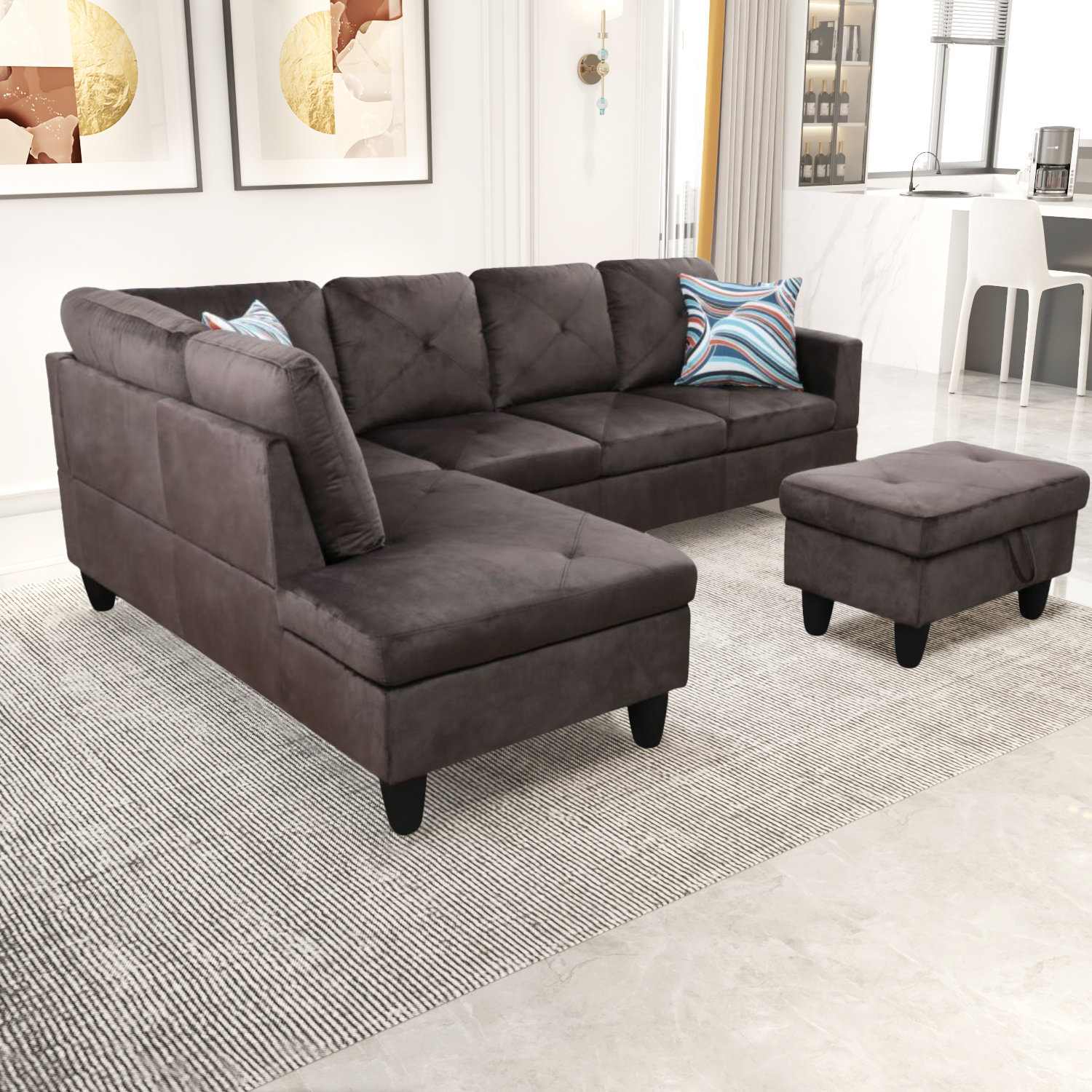 Ebern Designs Haline 3 - Piece Living Room Set & Reviews | Wayfair