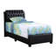 Élégant lit simple contemporain noir audacieux