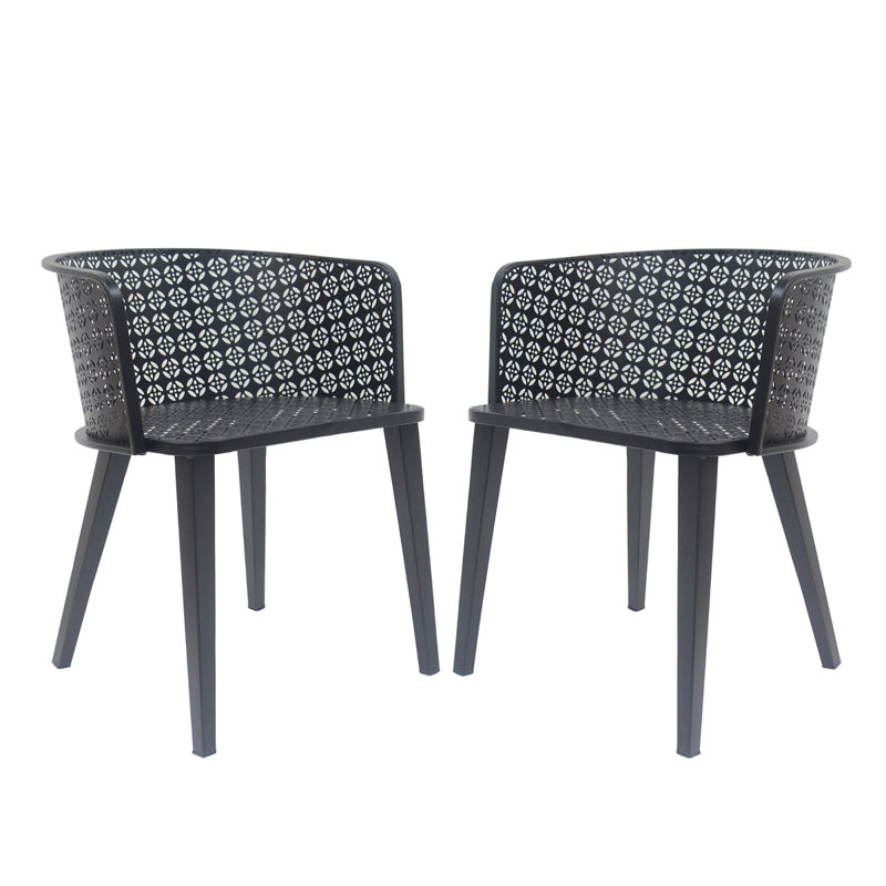 Ensemble de chaises d'extérieur Milan (ensemble de 2), Noir